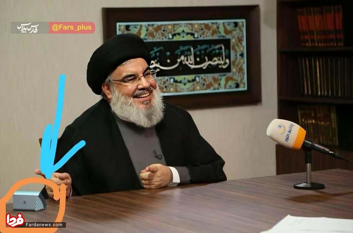 دستگاه روی میز سیدحسن نصرالله صهیونیست‌ها را ترساند +عکس