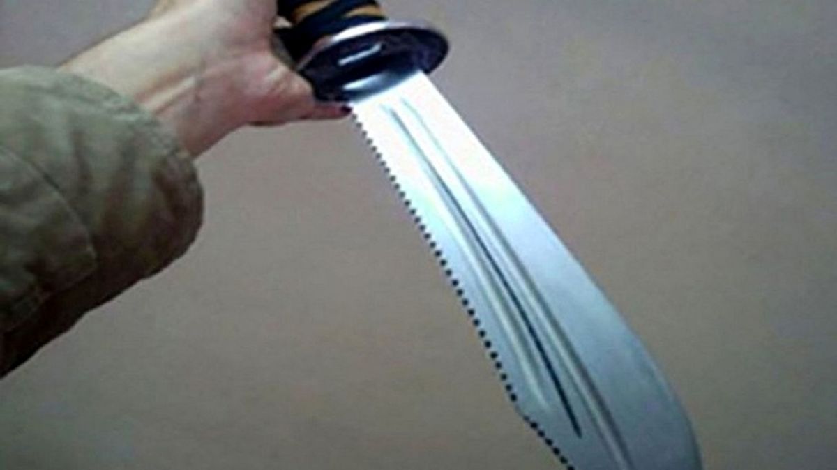 حمله وحشتناک سارق زورگیر با قمه به پلیس+فیلم